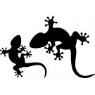 Stencil Schablone Geckos inkl. Negativ Geckos